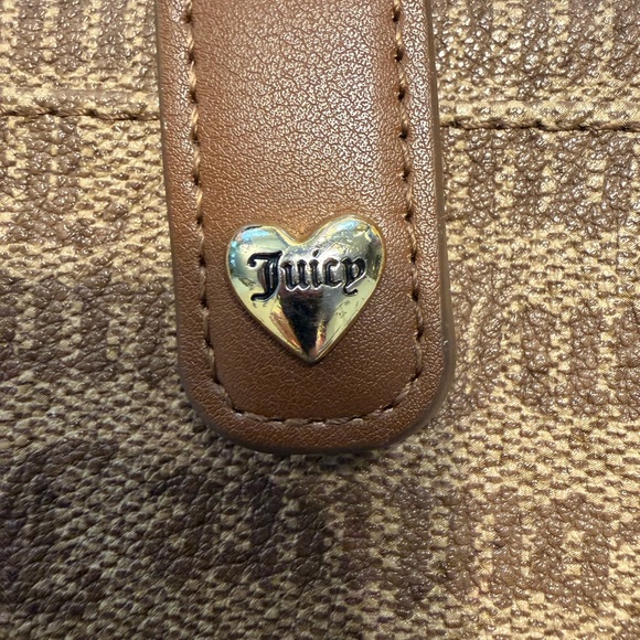 JUICY COUTURE GOTHIC BROWN LOGO CARD CASE EUC never used - Picture 2 of 9